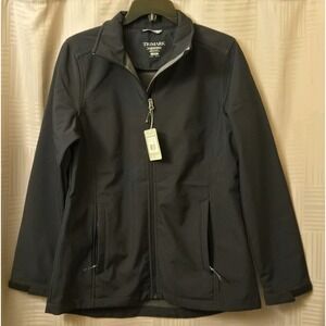 Trimark Jacket Womens Med W Maxson Softshell Full Zip Navy Lightweight Windproof